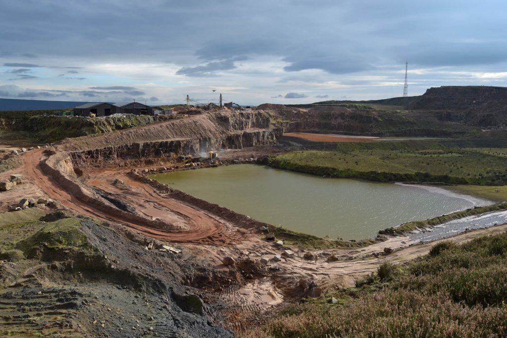 water at quarry site