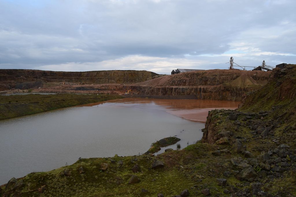 water at quarry