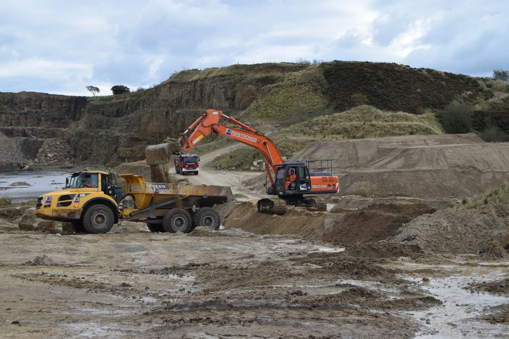 loading aggregate at Montcliffe