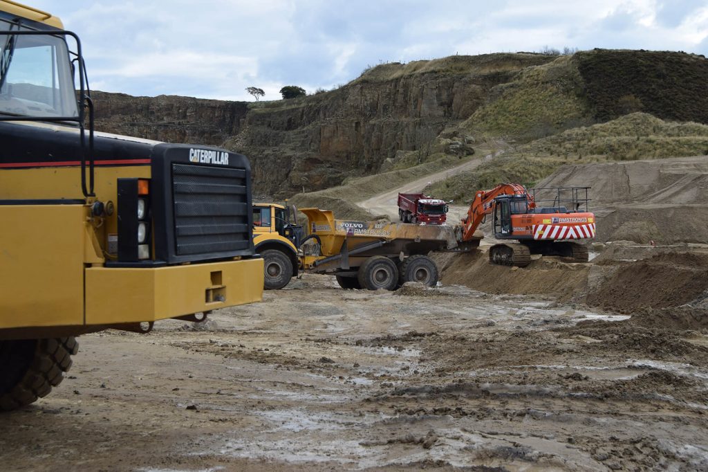 vehicles in use at Montcliffe Quarry