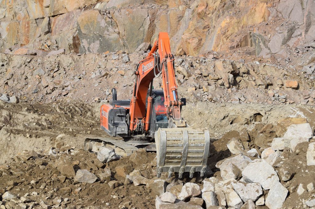 excavator working at Shap