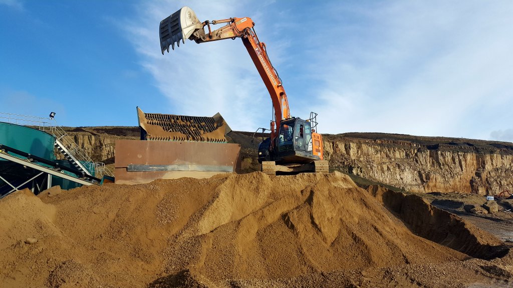 Excavator at work