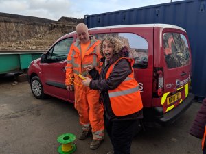 Hands on demonstration Bolton lads & girls club at montcliffe quarry