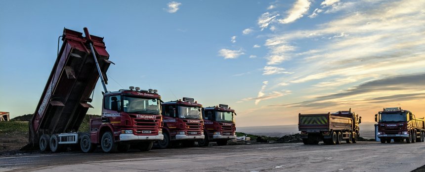 Armstrongs Scania Tipper Wagons at Pilkington Quarry